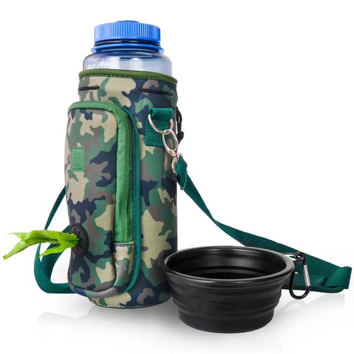 (V2 Model) Water Carrier with (DOG) Pocket and Optional Portable Collapsible Pet Bowl