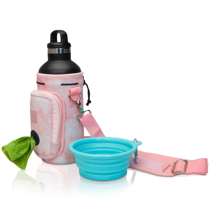 (V2 Model) Water Carrier with (DOG) Pocket and Optional Portable Collapsible Pet Bowl