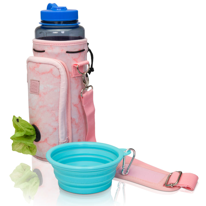 (V2 Model) Water Carrier with (DOG) Pocket and Optional Portable Collapsible Pet Bowl