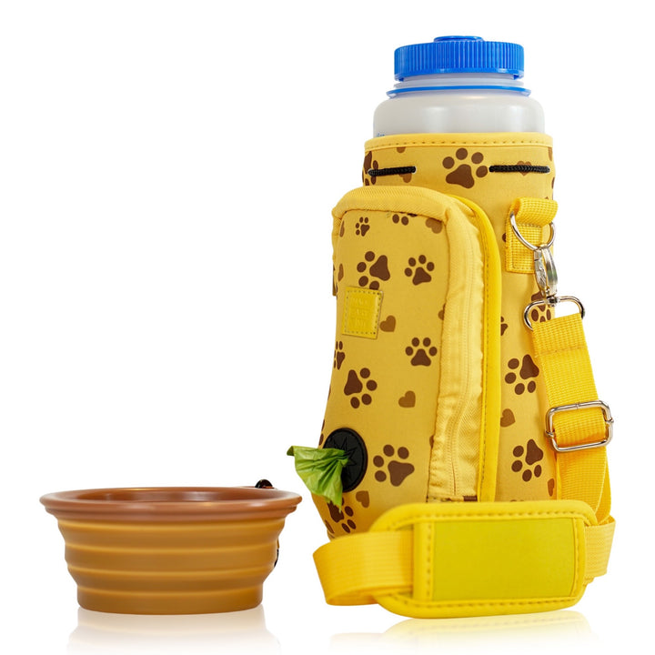 (V2 Model) Water Carrier with (DOG) Pocket and Optional Portable Collapsible Pet Bowl