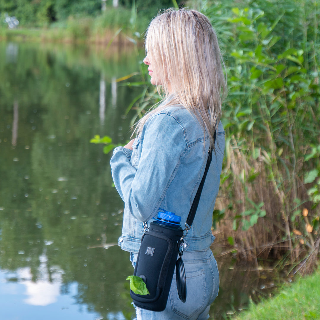 (V2 Model) Water Carrier with (DOG) Pocket and Optional Portable Collapsible Pet Bowl