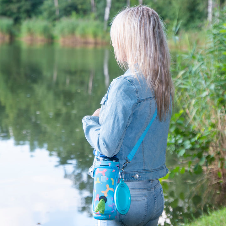 (V2 Model) Water Carrier with (DOG) Pocket and Optional Portable Collapsible Pet Bowl