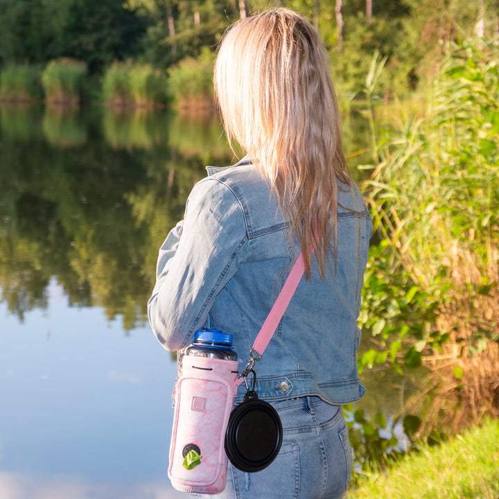 (V2 Model) Water Carrier with (DOG) Pocket and Optional Portable Collapsible Pet Bowl