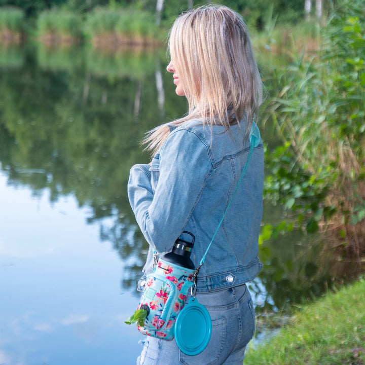 (V2 Model) Water Carrier with (DOG) Pocket and Optional Portable Collapsible Pet Bowl