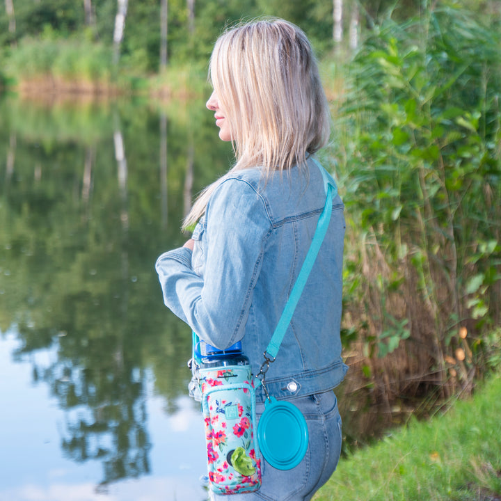 (V2 Model) Water Carrier with (DOG) Pocket and Optional Portable Collapsible Pet Bowl