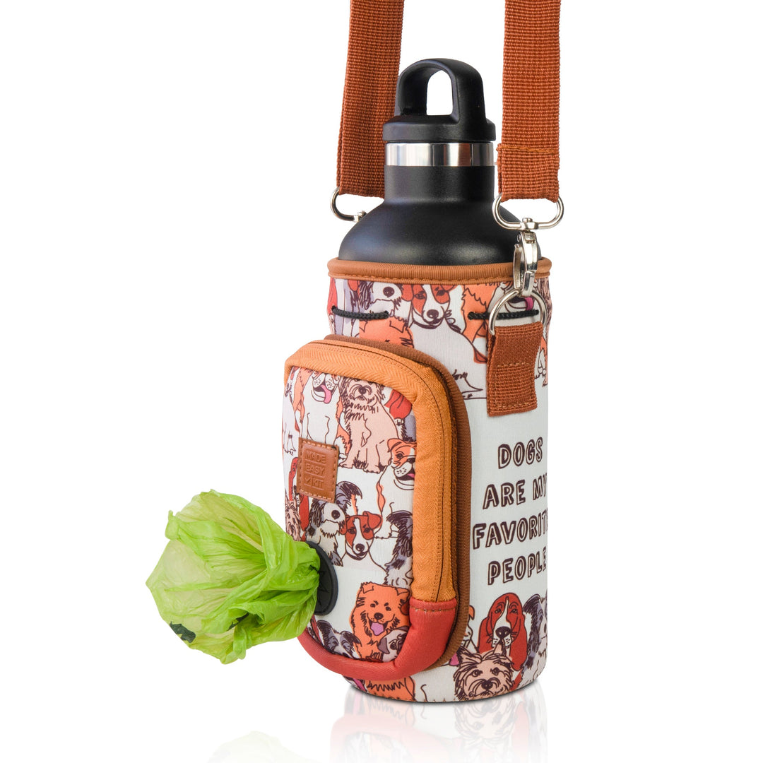 (V2 Model) Water Carrier with (DOG) Pocket and Optional Portable Collapsible Pet Bowl