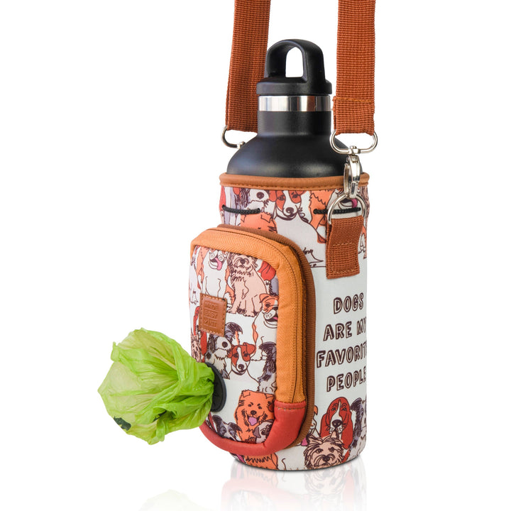 (V2 Model) Water Carrier with (DOG) Pocket and Optional Portable Collapsible Pet Bowl