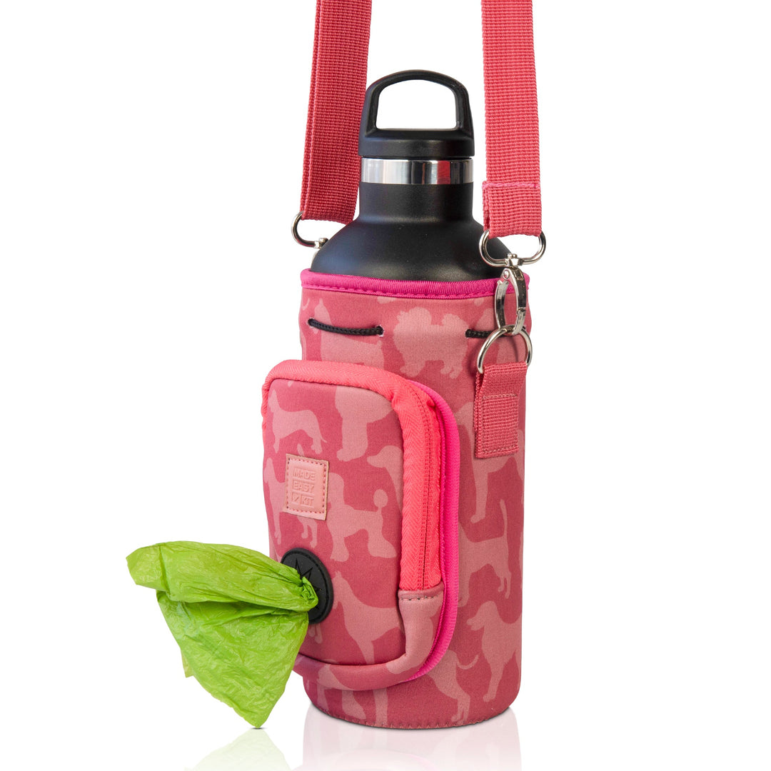 (V2 Model) Water Carrier with (DOG) Pocket and Optional Portable Collapsible Pet Bowl