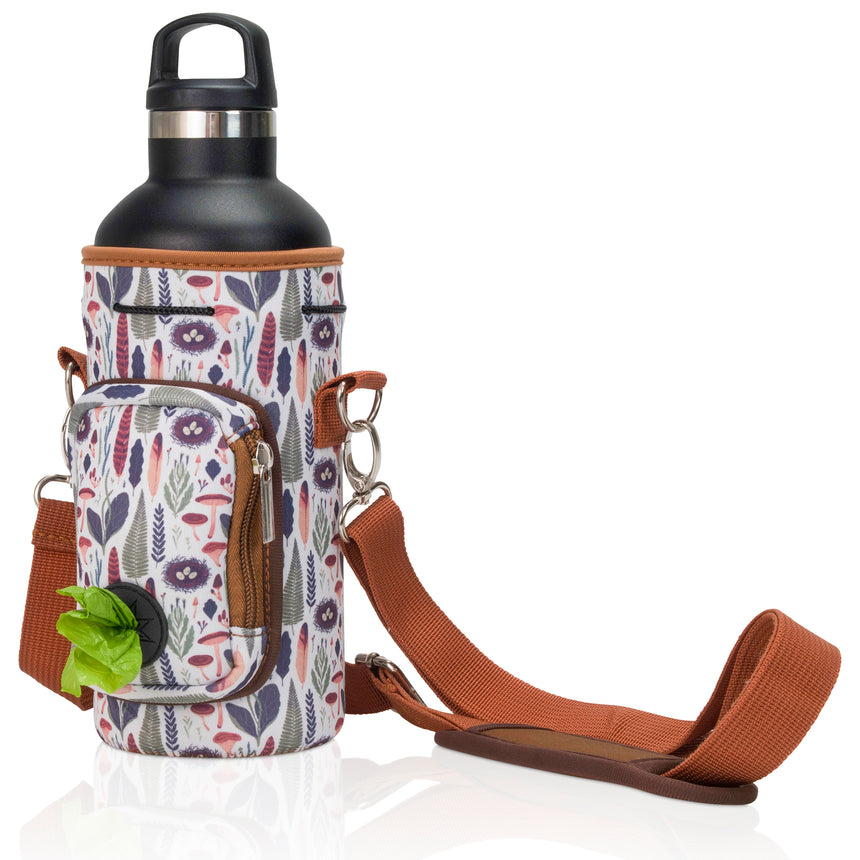 (V1 Model) Water Carrier with (DOG) Pocket and Optional Portable Collapsible Pet Bowl (Large/32oz)