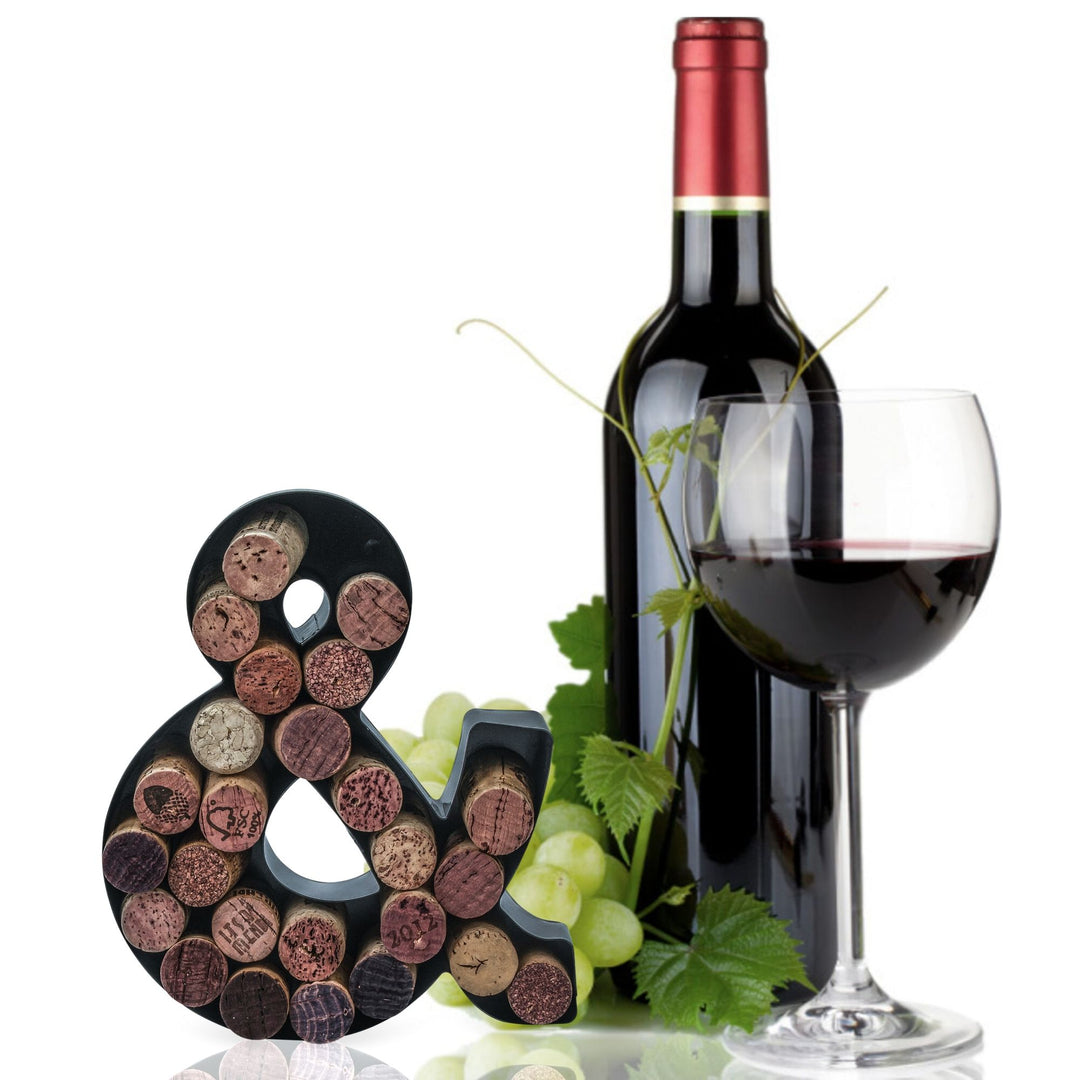Made Easy Kit Wine Cork Holder Decorative Metal Monogram Letter for Wine Corks - Easy Mount kit Included 7" x 5.5" x 2"