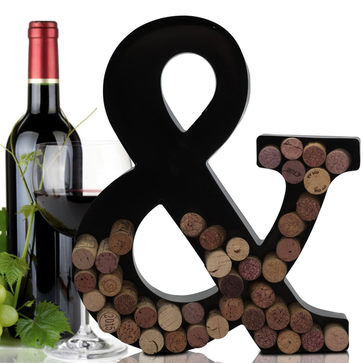 Metal Letter Wine Cork Keepsake Saver & Holder Monogram w/Free Wall Mount Kit A-Z Decor 12" x 7" x 1.75"