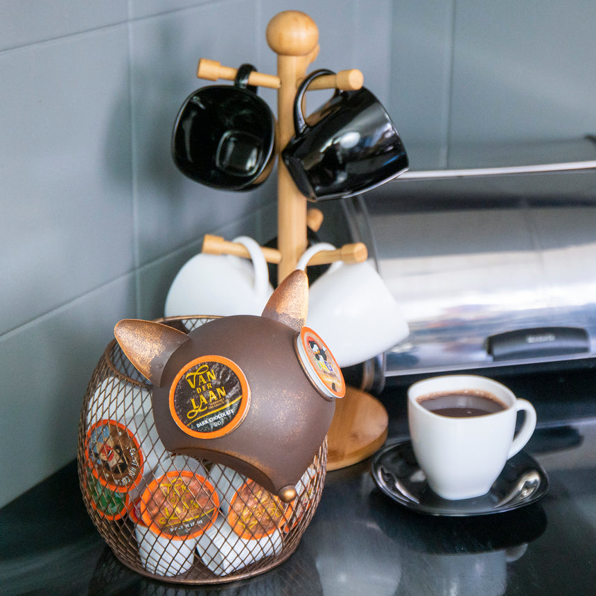 Made Easy Kit Coffee Pod Organizer - Home Coffee Bar Functional Décor -  Café Station Countertop Storage Accessories - Black Coffee Mug (Mountable)  