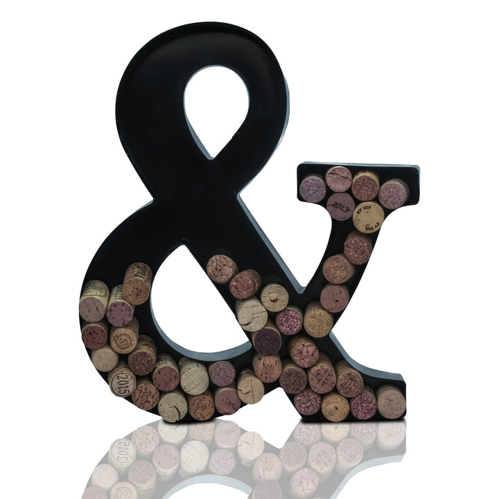 Metal Letter Wine Cork Keepsake Saver & Holder Monogram w/Free Wall Mount Kit A-Z Decor 12" x 7" x 1.75"