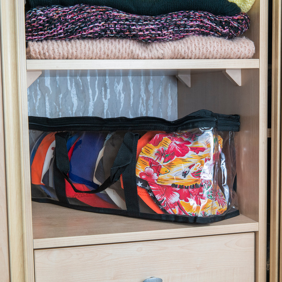 Storage Bag Organizer for Hats and Sport Caps, Carrying Case Keeps your Headgear Dust and Moisture Free