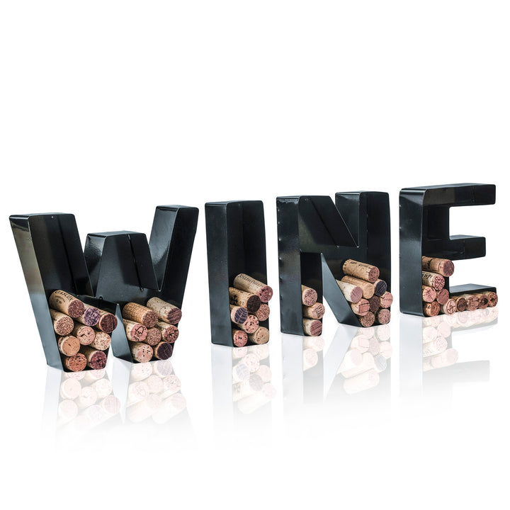 Made Easy Kit Wine Cork Holder Decorative Metal Monogram Letter for Wine Corks - Easy Mount kit Included 7" x 5.5" x 2"