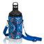 X-Large Water Bottle Carrier Neoprene Holder with Adjustable Padded Shoulder Strap - 64oz, Height 8" Diameter 4.5" Strap 55"