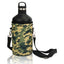 X-Large Water Bottle Carrier Neoprene Holder with Adjustable Padded Shoulder Strap - 64oz, Height 8" Diameter 4.5" Strap 55"