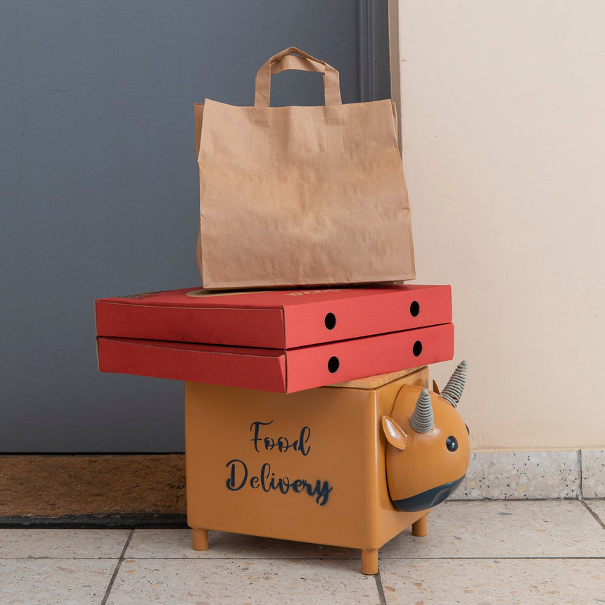 Made Easy Kit Food Delivery Outdoor Functional Décor Metal and Wood Box for Designated Food Order Reception Location