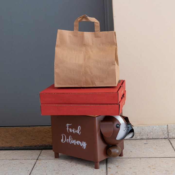 Made Easy Kit Food Delivery Outdoor Functional Décor Metal and Wood Box for Designated Food Order Reception Location