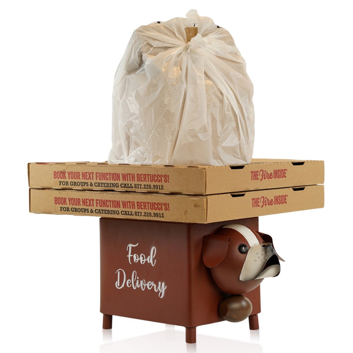 Made Easy Kit Food Delivery Outdoor Functional Décor Metal and Wood Box for Designated Food Order Reception Location