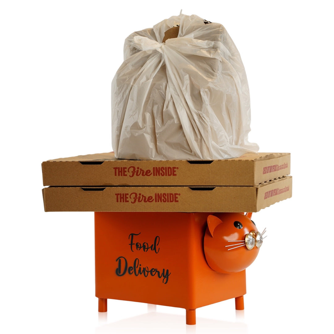 Made Easy Kit Food Delivery Outdoor Functional Décor Metal and Wood Box for Designated Food Order Reception Location