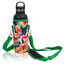 MEDIUM Water Bottle Carrier Neoprene Holder with Adjustable Padded Shoulder Strap - 16-22oz, Height 7" Diameter 3" Strap 55"