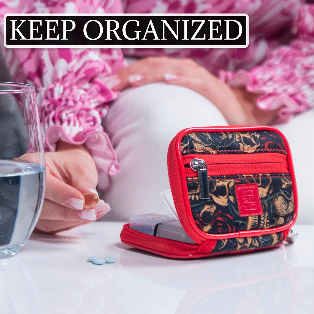 (V2 Model) Made Easy Kit Pill Case - Weekly Medicine Organizer with Removable Seven-Day Vitamin & Supplement Box