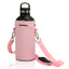 LARGE Water Bottle Carrier Neoprene Holder with Adjustable Padded Shoulder Strap - 32oz, Height 7" Diameter 3.5" Strap 55"