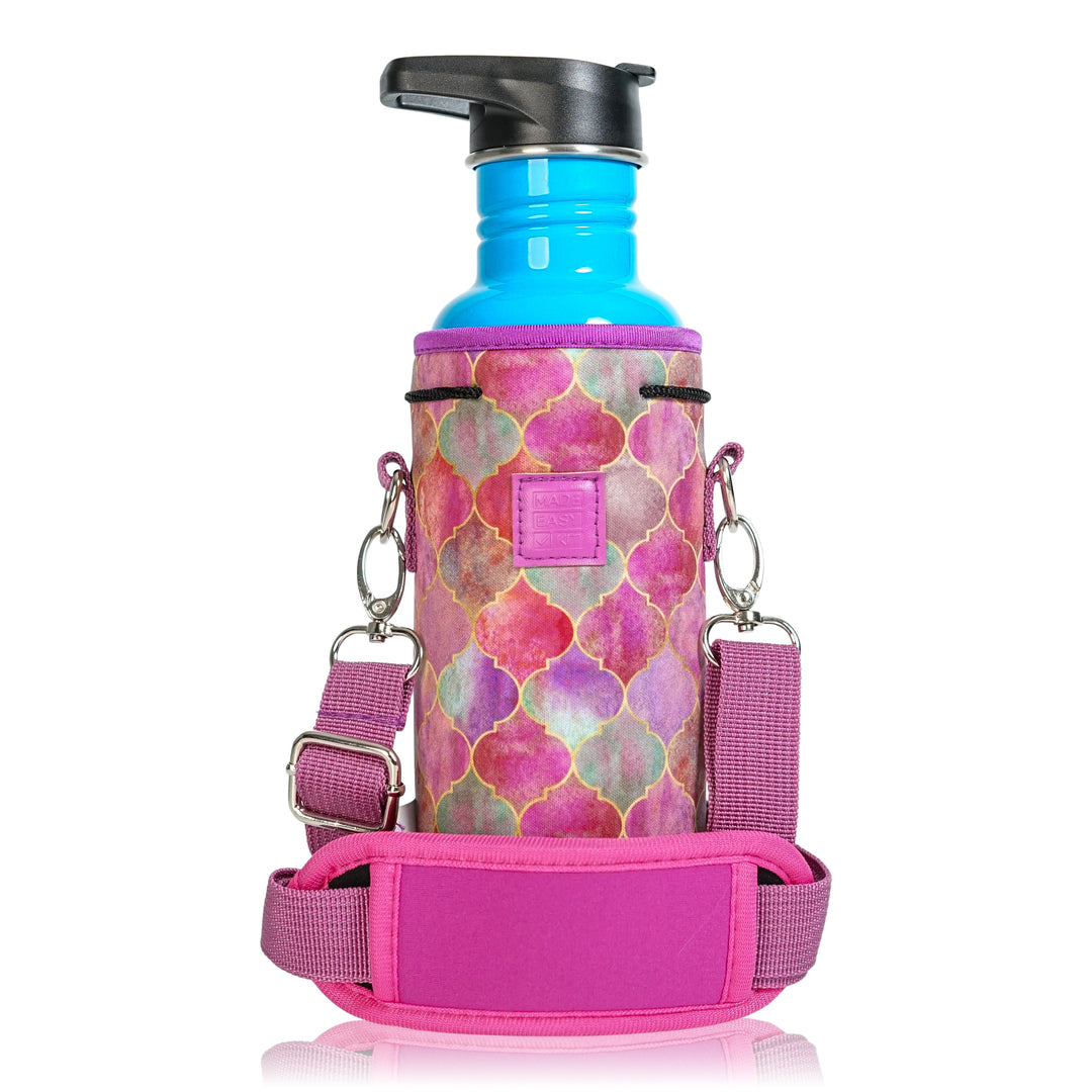 Made Easy Kit Water Bottle Carrier Neoprene Holder with Adjustable Padded Shoulder Strap
