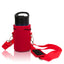 SMALL Water Bottle Carrier Neoprene Holder with Adjustable Padded Shoulder Strap - 12oz-14oz, Height 5" Diameter 3" Strap 55"