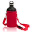 X-Large Water Bottle Carrier Neoprene Holder with Adjustable Padded Shoulder Strap - 64oz, Height 8" Diameter 4.5" Strap 55"