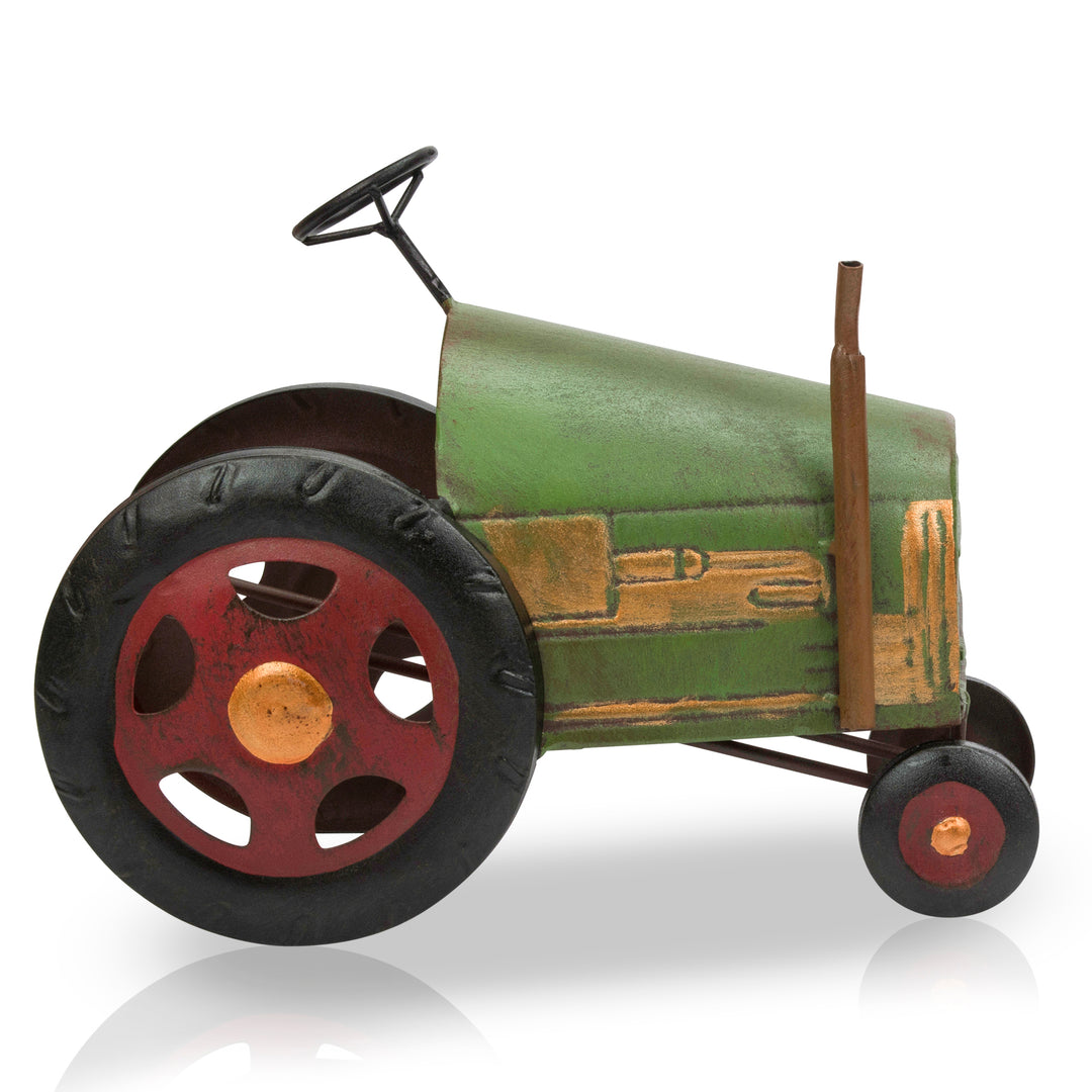 Tractor - Made Easy Kit Wine Bottle Display Holder Rack - Premium Setting Home Sculpture Statute - Metal Tabletop Functional Farmhouse Décor