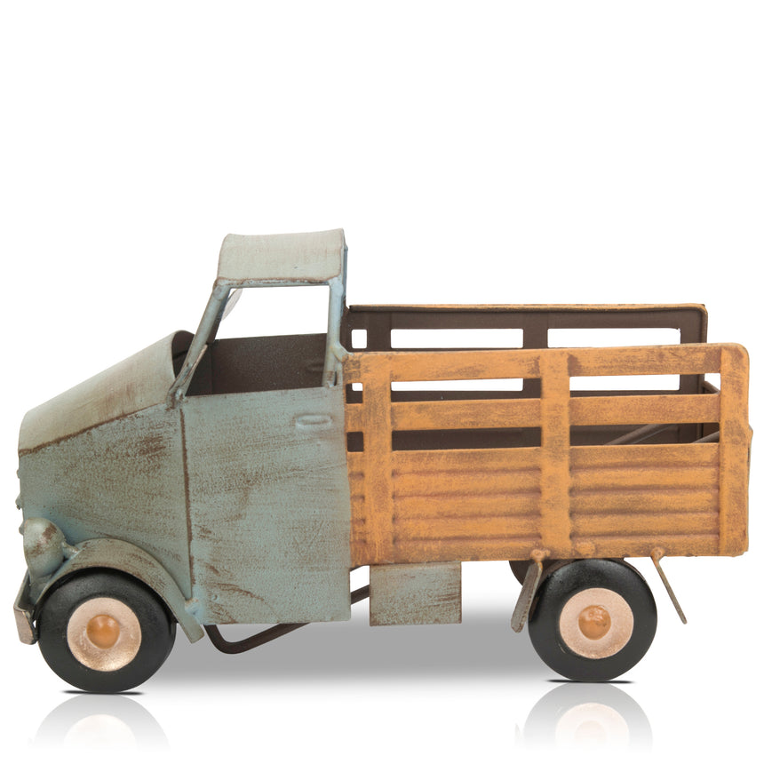 Old Farm Truck - Made Easy Kit Wine Bottle Display Holder Rack - Premium Setting Home Sculpture Statute - Metal Tabletop Functional Farmhouse Décor