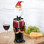 Santa Claus - Made Easy Kit Wine Bottle Display Holder Rack - Premium Setting Home Sculpture Statute - Metal Tabletop Functional Farmhouse Décor