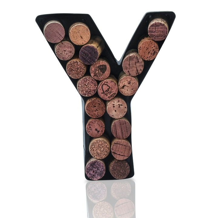 Made Easy Kit Wine Cork Holder Decorative Metal Monogram Letter for Wine Corks - Easy Mount kit Included 7" x 5.5" x 2"