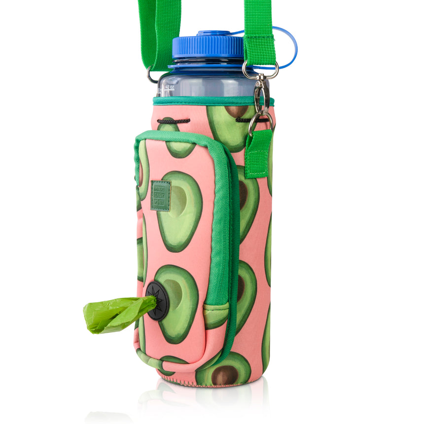(V2 Model) Water Bottle Carrier with Pet Pocket - Includes Nalgene Bottle and Portable Pet Bowl