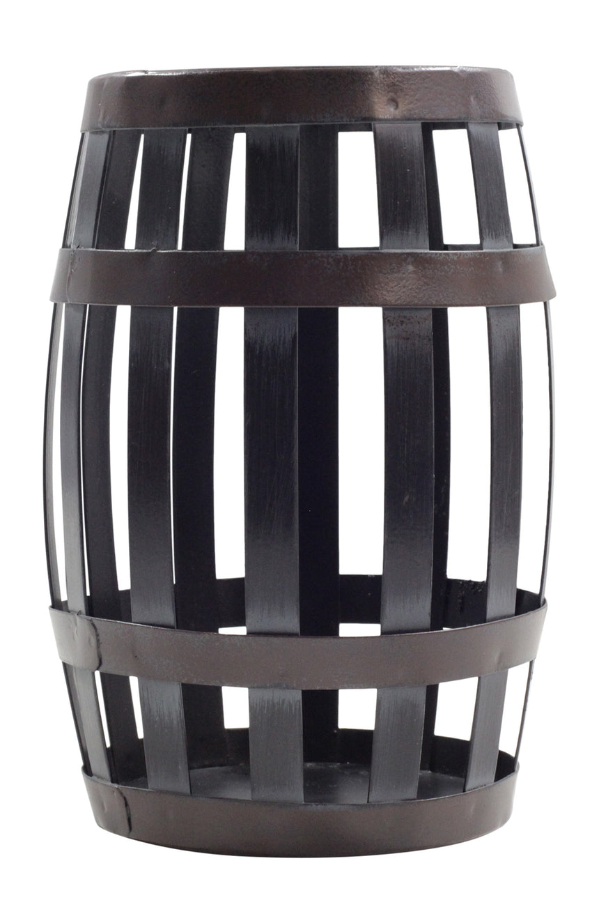 Wine Barrel - Made Easy Kit Wine Bottle Display Holder Rack - Premium Setting Home Sculpture Statute - Metal Tabletop Functional Farmhouse Décor