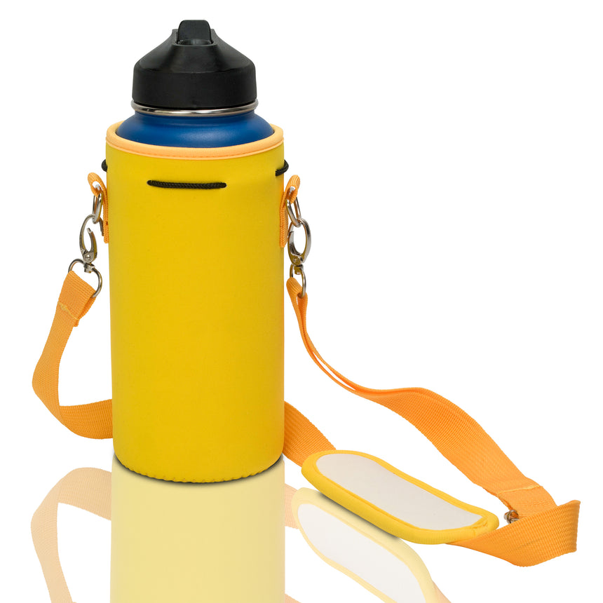 TALL & LARGE Water Bottle Carrier Neoprene Holder with Adjustable Padd –  Made Easy Kit