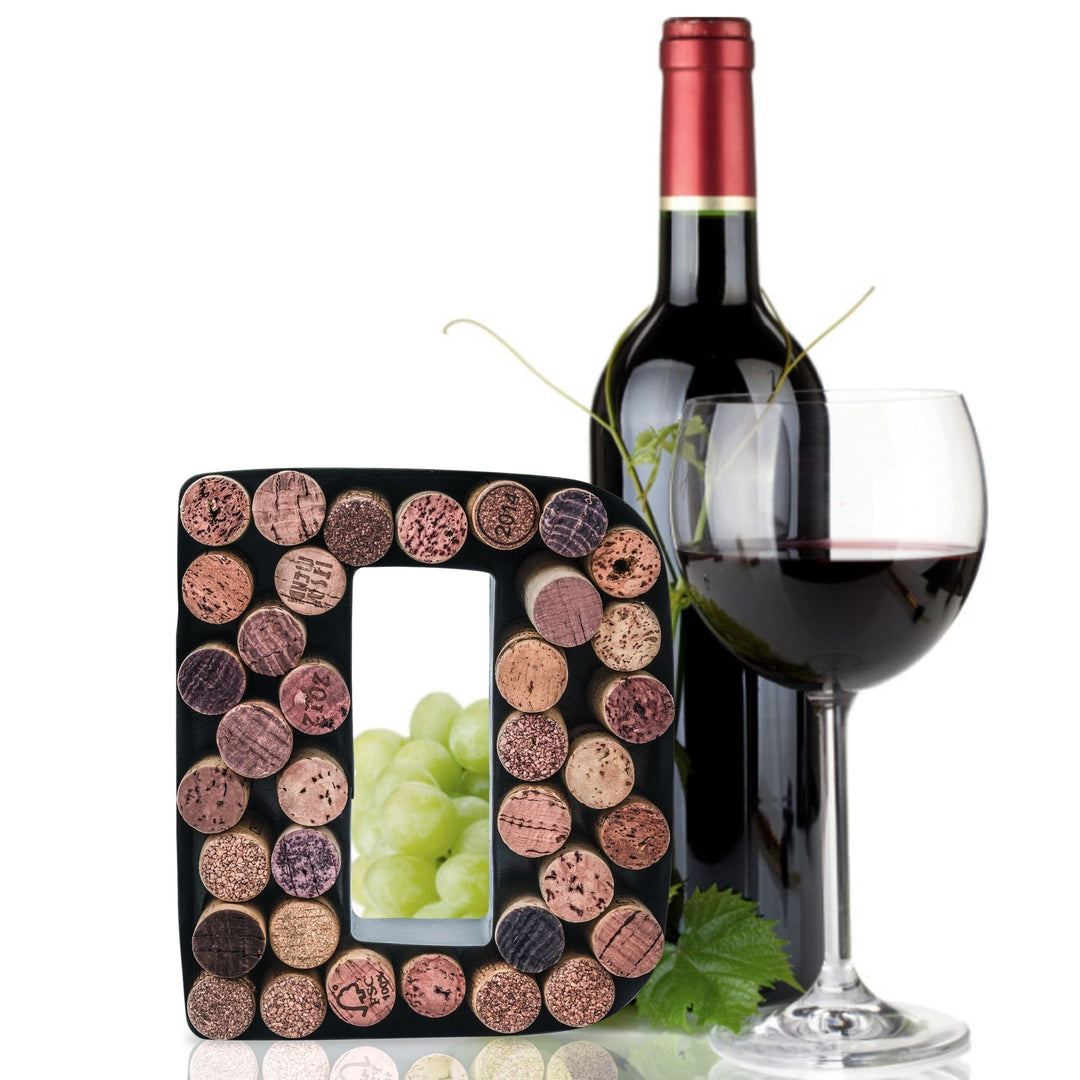 Made Easy Kit Wine Cork Holder Decorative Metal Monogram Letter for Wine Corks - Easy Mount kit Included 7" x 5.5" x 2"