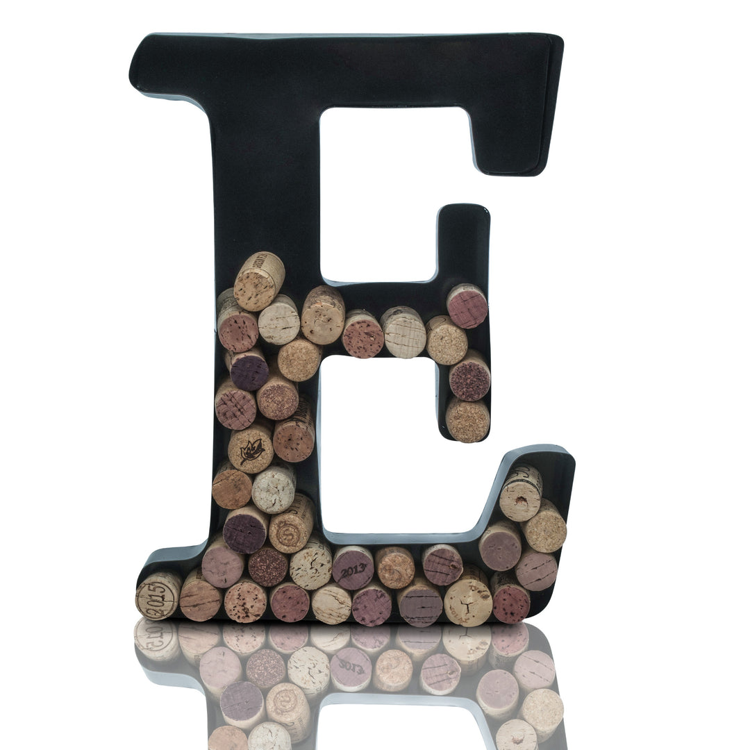 Metal Letter Wine Cork Keepsake Saver & Holder Monogram w/Free Wall Mount Kit A-Z Decor 12" x 7" x 1.75"
