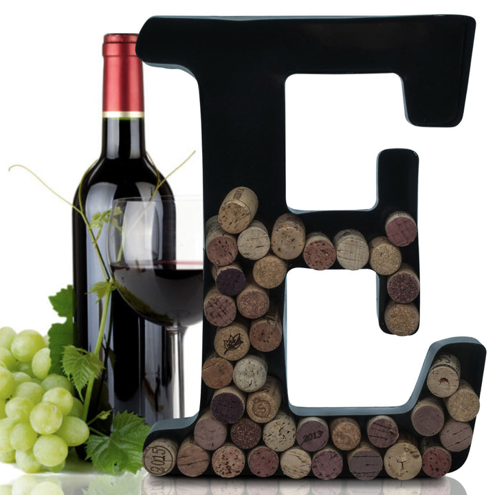 Metal Letter Wine Cork Keepsake Saver & Holder Monogram w/Free Wall Mount Kit A-Z Decor 12" x 7" x 1.75"