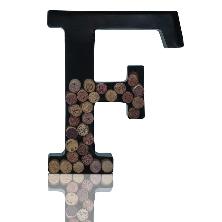Metal Letter Wine Cork Keepsake Saver & Holder Monogram w/Free Wall Mount Kit A-Z Decor 12" x 7" x 1.75"
