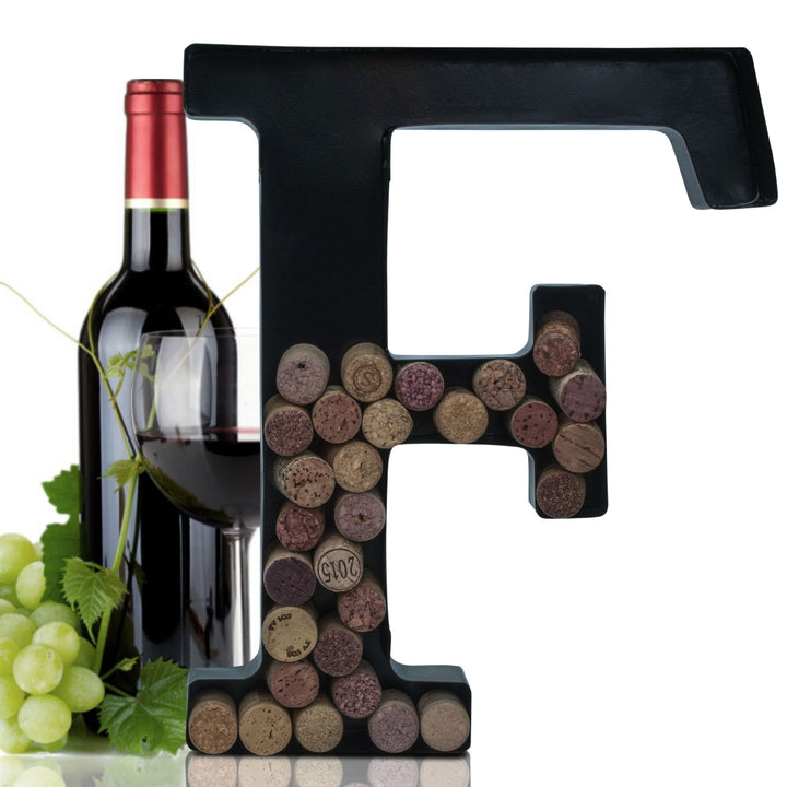 Metal Letter Wine Cork Keepsake Saver & Holder Monogram w/Free Wall Mount Kit A-Z Decor 12" x 7" x 1.75"