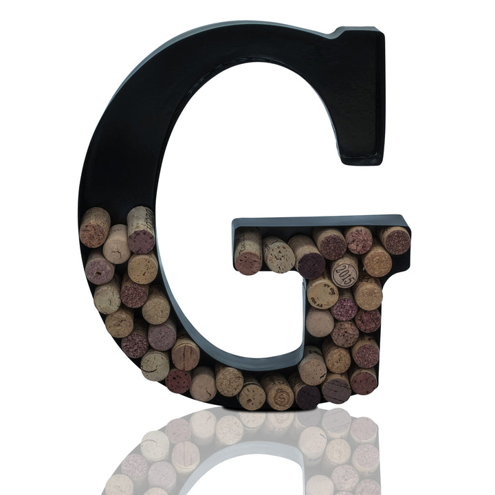 Metal Letter Wine Cork Keepsake Saver & Holder Monogram w/Free Wall Mount Kit A-Z Decor 12" x 7" x 1.75"