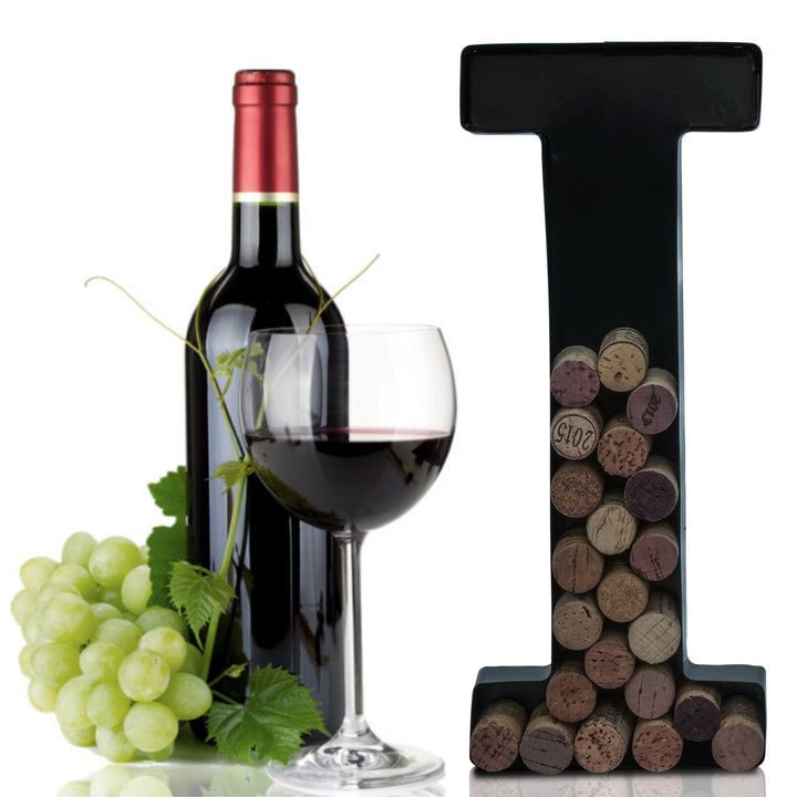 Metal Letter Wine Cork Keepsake Saver & Holder Monogram w/Free Wall Mount Kit A-Z Decor 12" x 7" x 1.75"