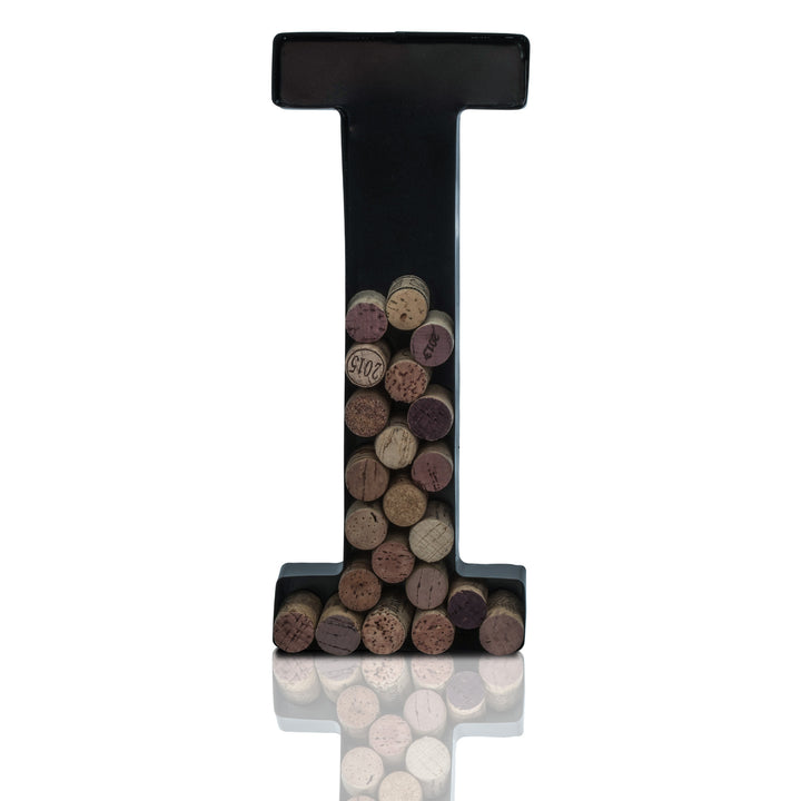Metal Letter Wine Cork Keepsake Saver & Holder Monogram w/Free Wall Mount Kit A-Z Decor 12" x 7" x 1.75"