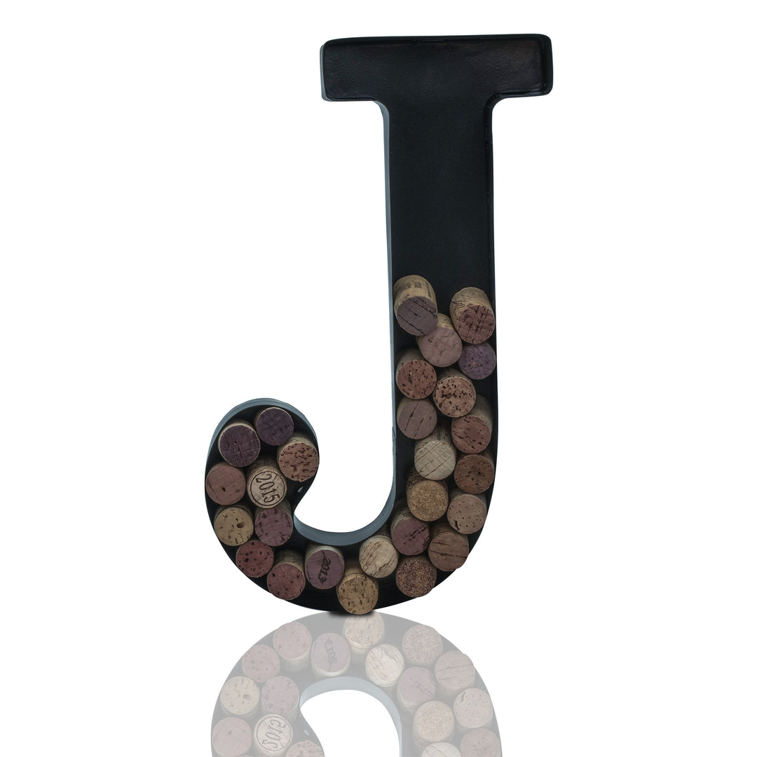 Metal Letter Wine Cork Keepsake Saver & Holder Monogram w/Free Wall Mount Kit A-Z Decor 12" x 7" x 1.75"