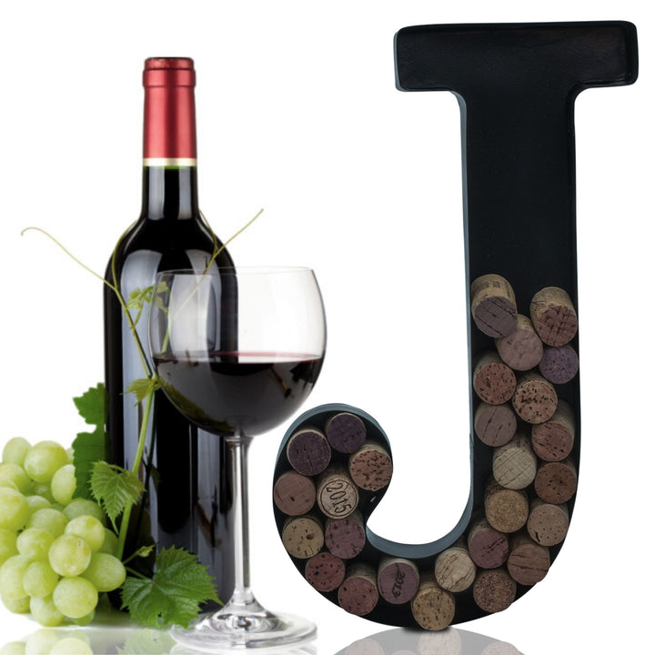 Metal Letter Wine Cork Keepsake Saver & Holder Monogram w/Free Wall Mount Kit A-Z Decor 12" x 7" x 1.75"