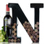 Metal Letter Wine Cork Keepsake Saver & Holder Monogram w/Free Wall Mount Kit A-Z Decor 12" x 7" x 1.75"