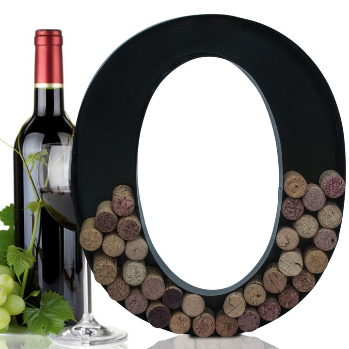 Metal Letter Wine Cork Keepsake Saver & Holder Monogram w/Free Wall Mount Kit A-Z Decor 12" x 7" x 1.75"
